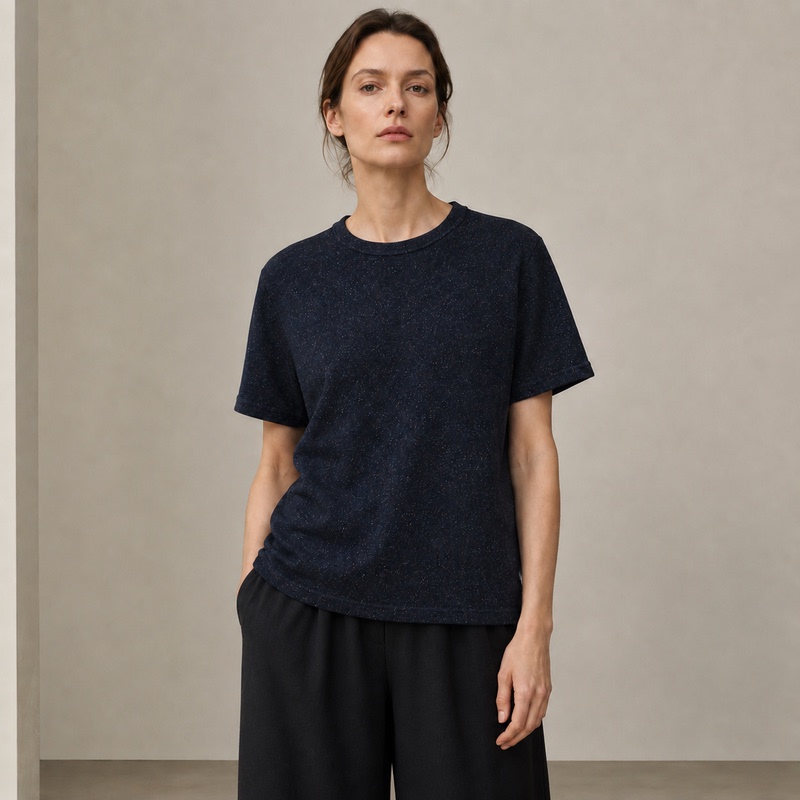 Ingenious Gold Pure Ri*Bbe Hemp Cotton High Twist Yarn Patchwork Comfortable Breathable Round Neck Short Sleeve T-Shirt Ingenious Gold Pure Ri*Bbe Hemp Cotton High Twist Yarn Patchwork Comfortable Breathable Round Neck Short Sleeve T-Shirt