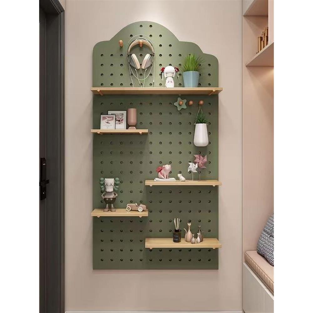 Desk storage wall Nordic wall decoration wall rack hanging board entrance storage rack hole board display rack