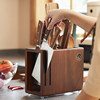 Solid wood knife holder storage rack chopstick tube chopstick cage integrated home kitchen knife holder knife storage rack countertop kitchen knife holder