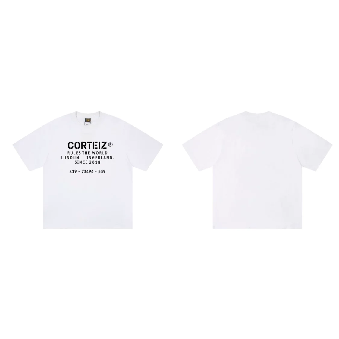 Кorteiz печать буквы Фэшн тренды футболка "Summer Trend Short Sleeve"