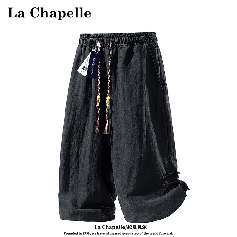 La Chapelle Men's Summer Tencel Thin 7/8 Pants Breathable Sports Shorts Straight Loose Mid-Length Pants