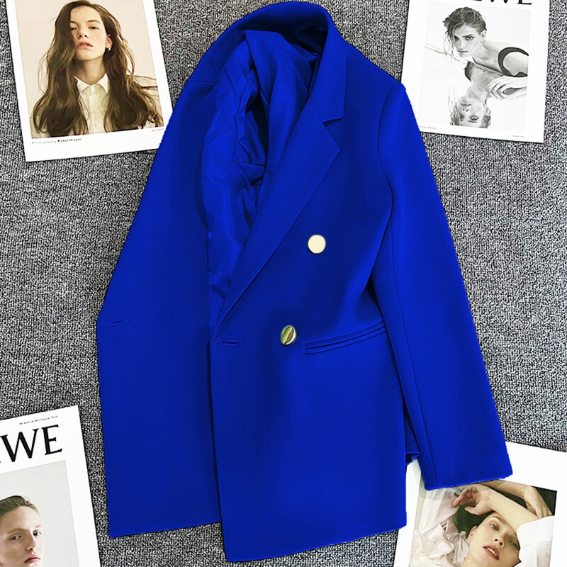 Fashionable and Simple Klein Blue Blazer for Women, New Spring and Autumn Style, High-End Versatile Suit Jacket Fashionable and Simple Klein Blue Blazer for Women, New Spring and Autumn Style, High-End Versatile Suit Jacket