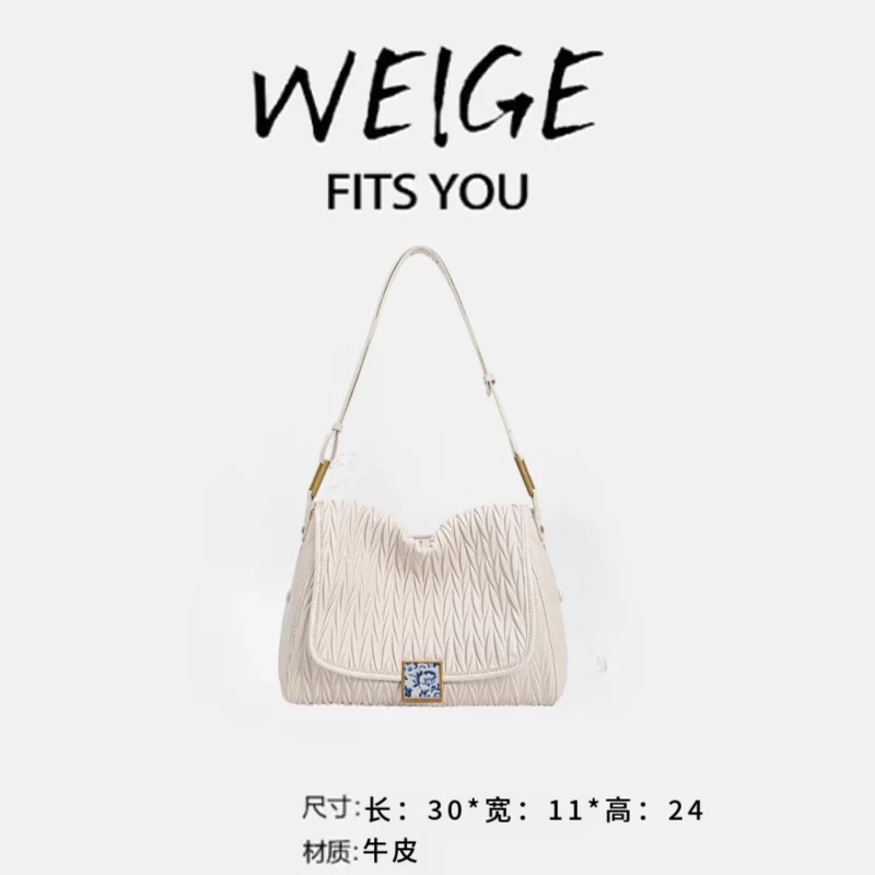 Weige[Jd Shoulder Bag] New Season's New Light Luxury Fashion Casual Shoulder Handbag Kf4210-1-White