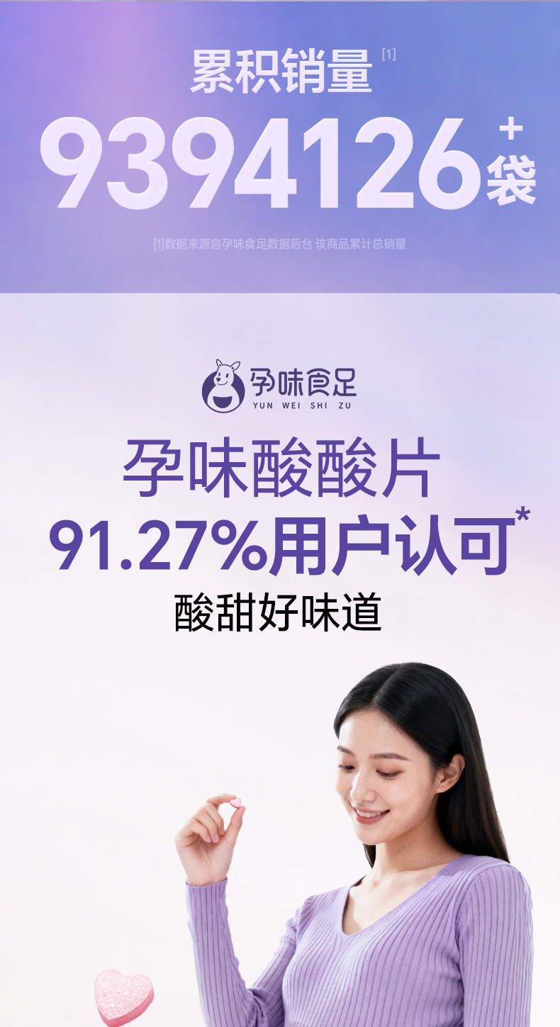 孕味食足生姜陈皮酸酸片含维生素B6B1孕妇可吃姜糖片糖果零食 — 1