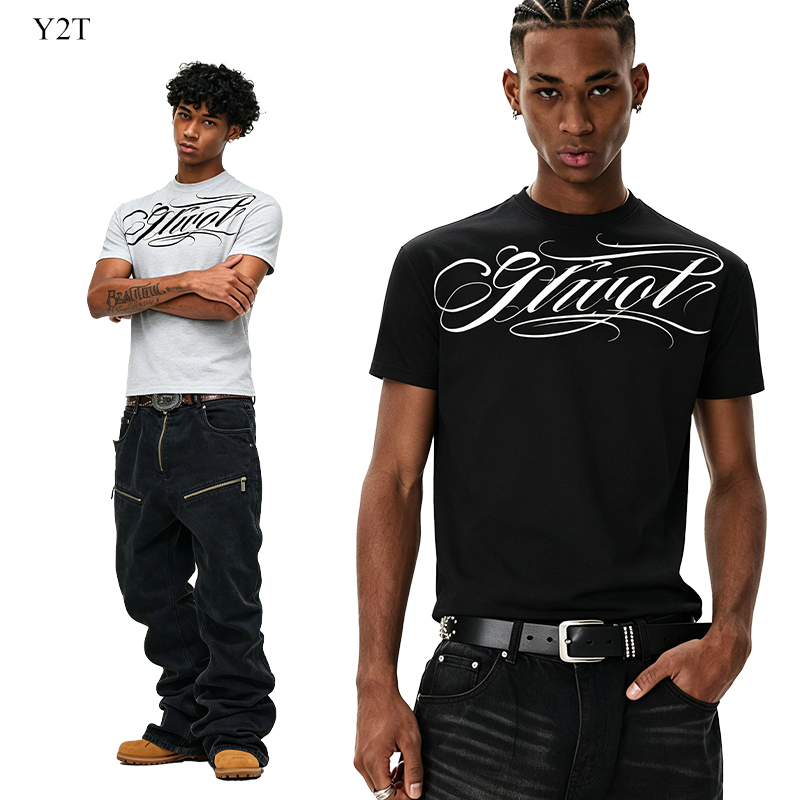 Ytwot* Floral Print Regular Shoulder Slim Fit Small Neckline Short-Sleeve T-Shirt, Basic Light Street Culture T-Shirt Ytwot* Floral Print Regular Shoulder Slim Fit Small Neckline Short-Sleeve T-Shirt, Basic Light Street Culture T-Shirt