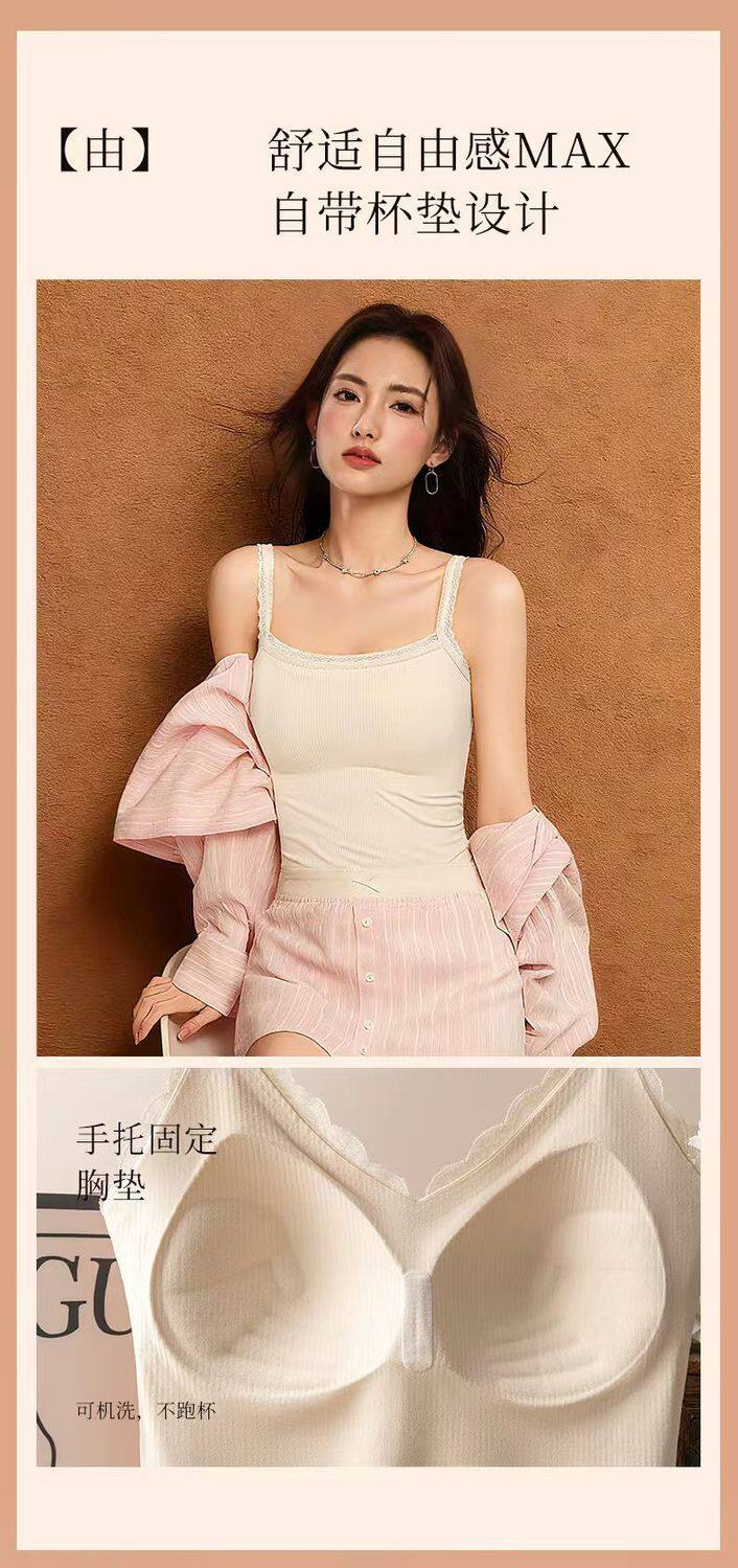 【Expédition directe de Hong Kong】 Bananashow 32A Soutien-gorge en dentelle à col en V avec huile de gingembre antibactérienne, couleur champagne, taille L, 1 pièce, débardeur chaud