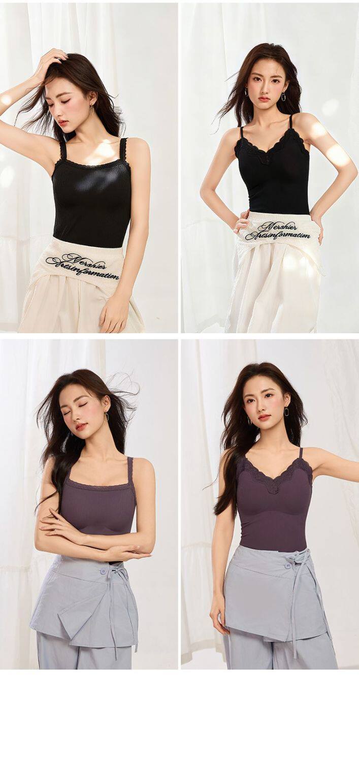 【Expédition directe de Hong Kong】 Bananashow 32A Soutien-gorge en dentelle à col en V avec huile de gingembre antibactérienne, couleur champagne, taille L, 1 pièce, débardeur chaud
