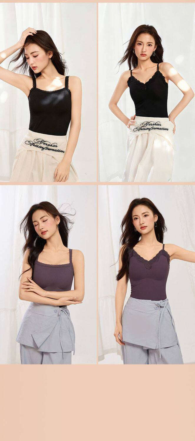 【Expédition directe de Hong Kong】 Bananashow 32A Soutien-gorge en dentelle à col en V avec huile de gingembre antibactérienne, couleur champagne, taille L, 1 pièce, débardeur chaud