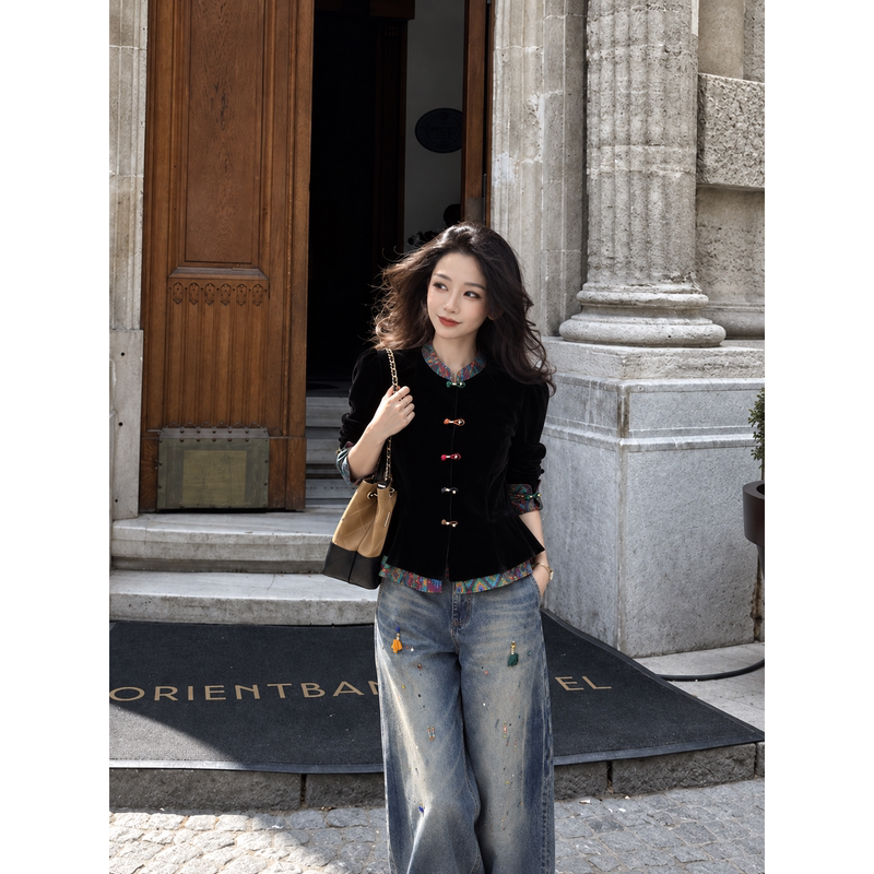 【Tangtang·Studio】Waltz Velvet High-End Elegant Slimming Women's Jacket-258653 【Tangtang·Studio】Waltz Velvet High-End Elegant Slimming Women's Jacket-258653