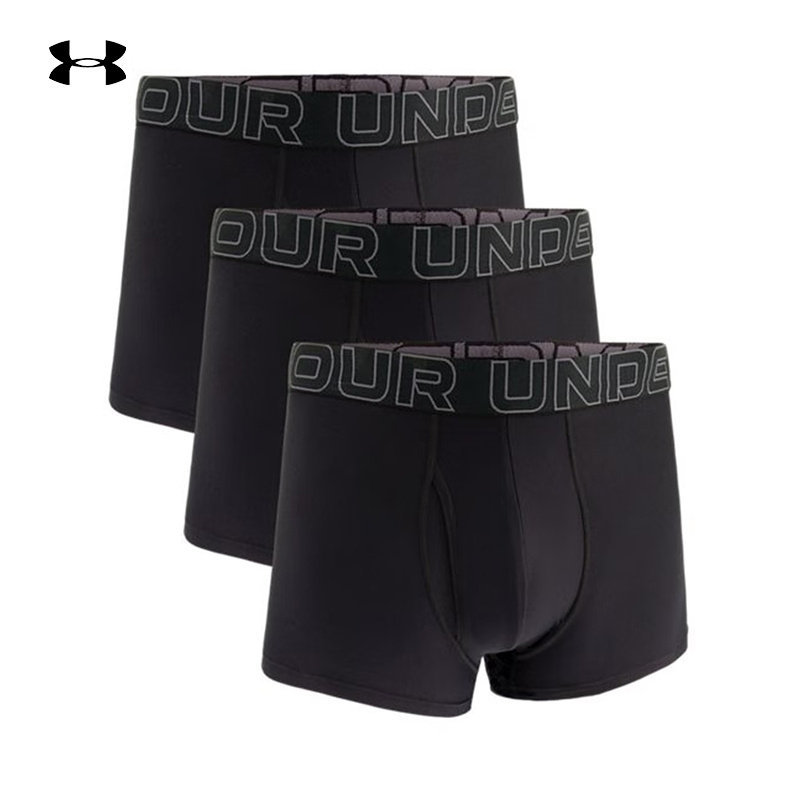 Ua under Armor Men's Underwear Tech 3inch Boxerjock Sports 3-Pack Black 1387418-001