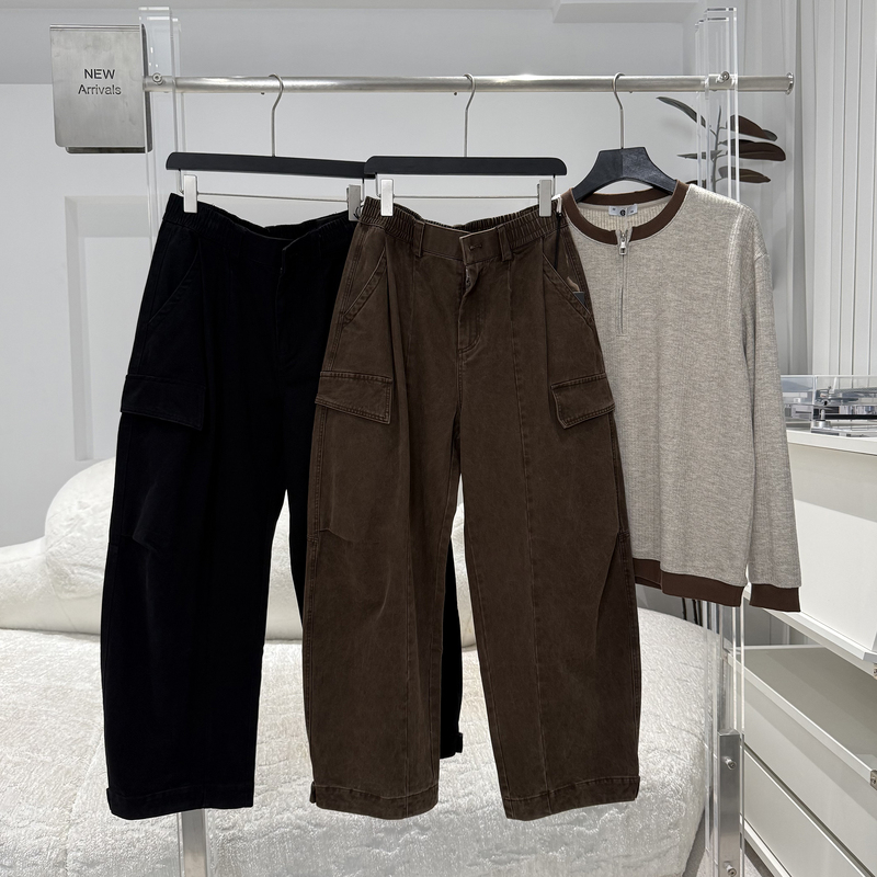 Velvet Chocolate [Little Pants King] Workwear Casual Pants, Fashionable Loose Fit, Cool and Stylish, Large Pocket Men's Long Pants