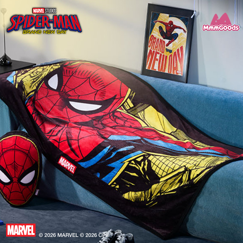 Spider-Man's Day of Newness Pillow Cushion Air Conditioning Blanket Multi-Use Officially Licensed Disney Merchandise