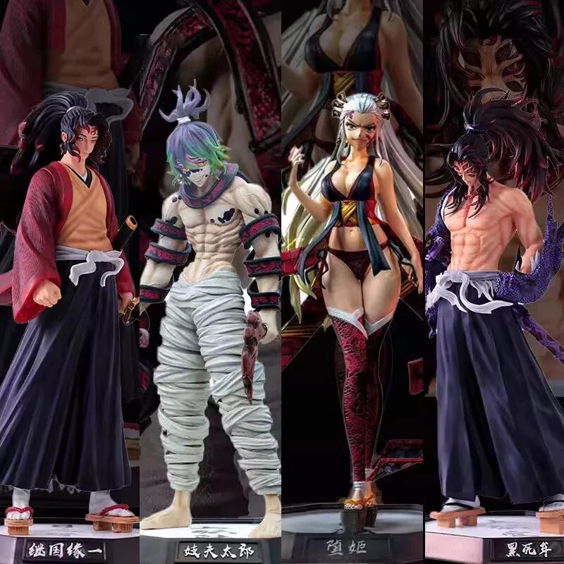 Demon Slayer: Kimetsu No Yaiba Figures - Kokushibo, Yoriichi Tsugikuni, Daki, Gyutaro, Muzan, the Twelve Demon Moons Anime Models