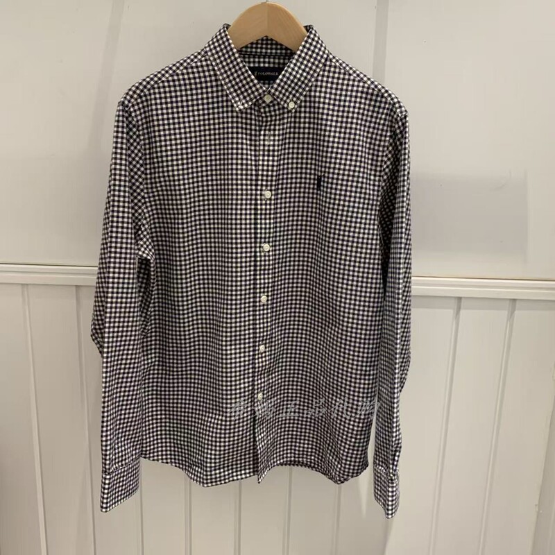 Special Offer Polowalk Genuine Men's Long-Sleeved Plaid Shirt for Work Wear B4Ew53250181