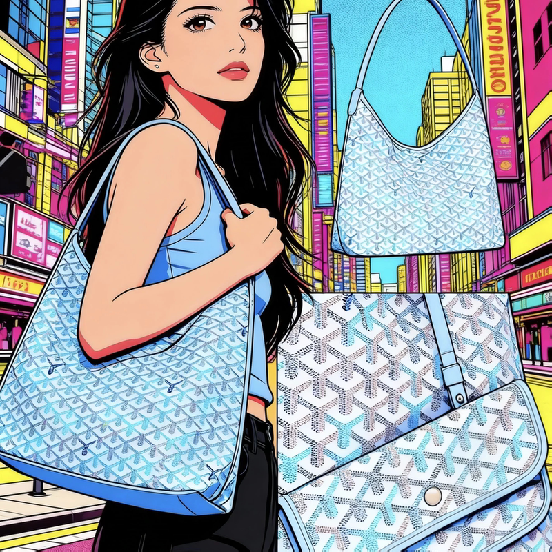 2026 New Color Hobo Glacier Blue Multi-Color Shoulder Underarm Bag Zipper Bag Dog Tooth Bag Commuter Bag