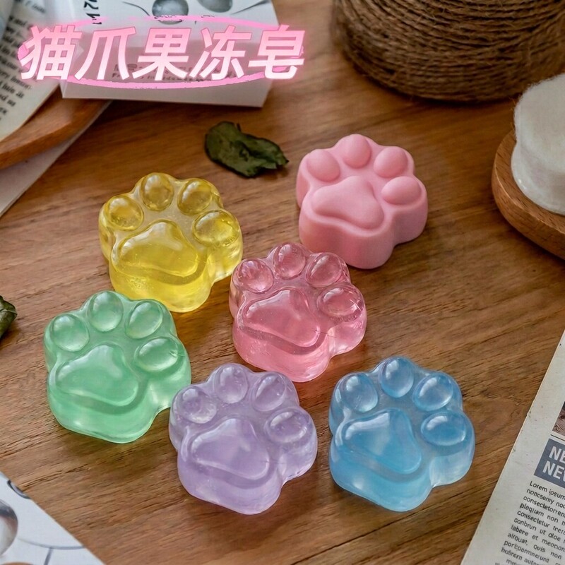 Handmade Cat Paw Soap, Crystal Soap, Exquisite Hand-Washing Fragrance Artifact, Travel Carry-On Gift Handmade Cat Paw Soap, Crystal Soap, Exquisite Hand-Washing Fragrance Artifact, Travel Carry-On Gift