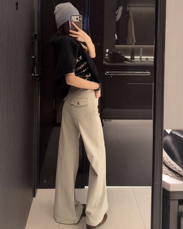 Four-Way Stretch Supermodel Pants, Extremely Comfortable to Wear, Same Style as Hermès, Slightly Flared Pants