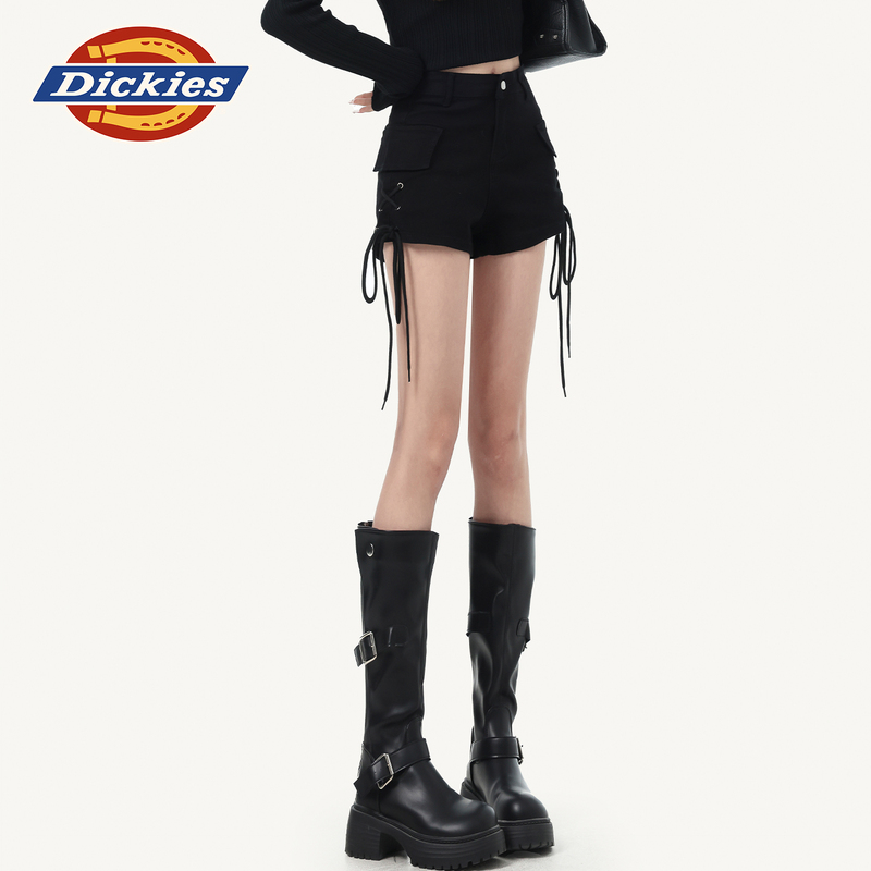 Dickies Black Workwear Casual Shorts for Women 2026 New Summer High-Waisted Hip-Hugging A-Line Hot Pants