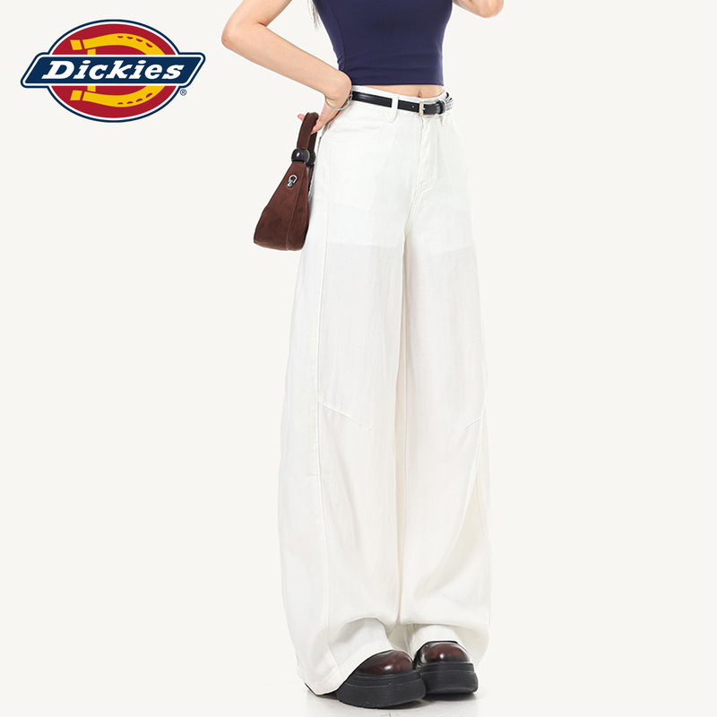 Dickies Lyocell Tencel Jeans for Women 2026 New Summer High-Waisted Loose Fit Curved Pants Dickies Lyocell Tencel Jeans for Women 2026 New Summer High-Waisted Loose Fit Curved Pants
