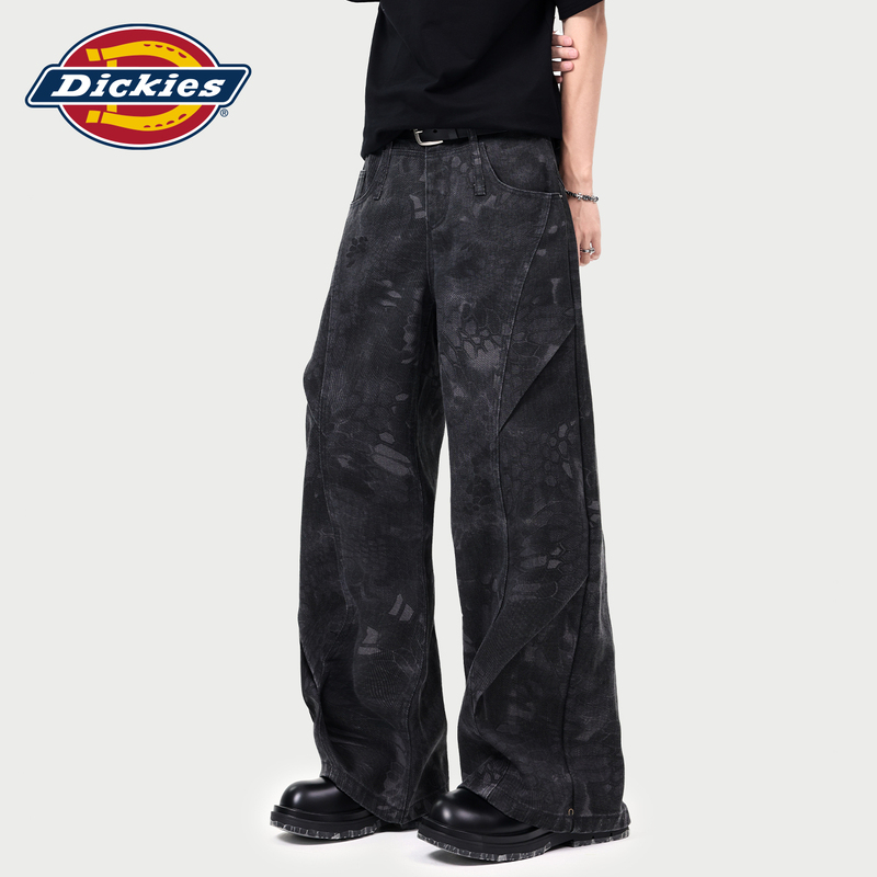 Dickies Printed Straight-Leg Jeans for Men 2026 New Summer Fashion Trendy Pleated Wide-Leg Pants Dickies Printed Straight-Leg Jeans for Men 2026 New Summer Fashion Trendy Pleated Wide-Leg Pants