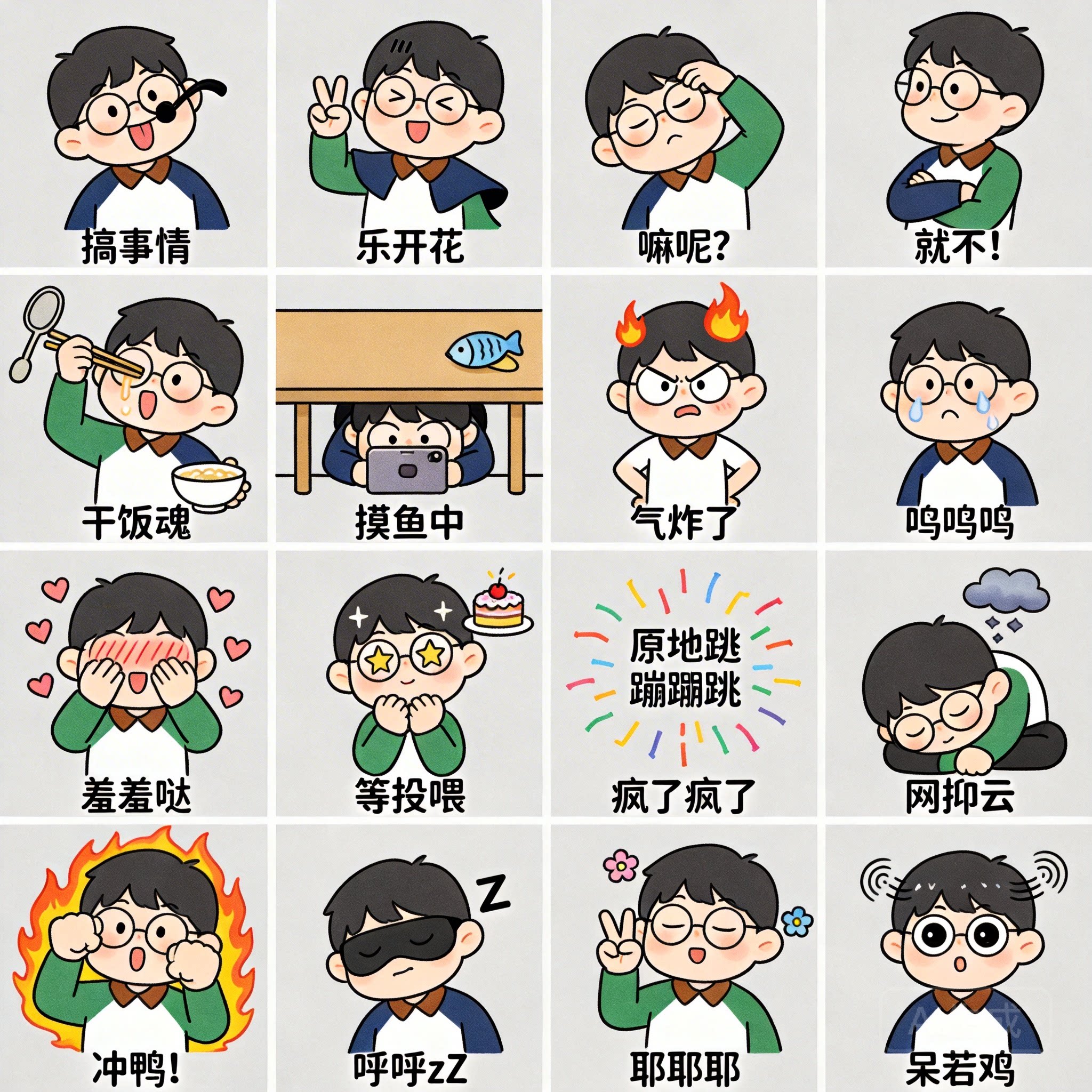 图片[2]-一键生成16宫格漫画表情