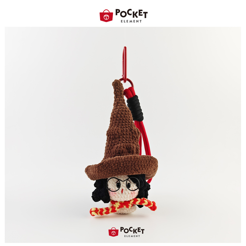 Pocketdoll Harry Potter School of Witchcraft and Wizardry Hand-Crocheted Doll Bag Pendant Keychain Ornament Gift Pocketdoll Harry Potter School of Witchcraft and Wizardry Hand-Crocheted Doll Bag Pendant Keychain Ornament Gift