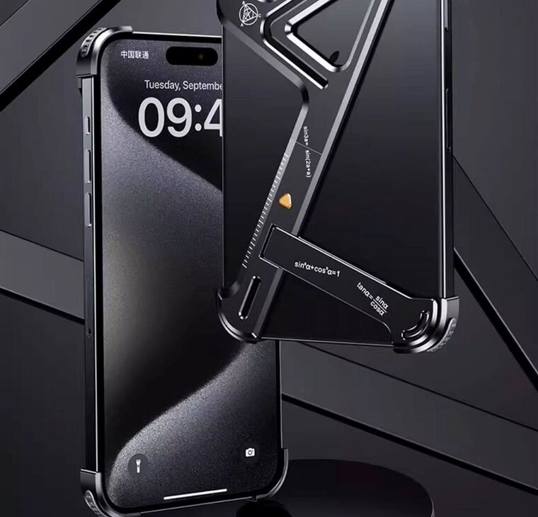 Frameless Metal Stand iPhone Case
