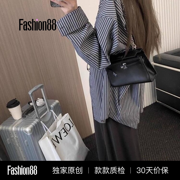 Korean Retro Polo Collar Striped Thin Shirt for Women 2026 New Summer Loose Casual Sun Protection Jacket Korean Retro Polo Collar Striped Thin Shirt for Women 2026 New Summer Loose Casual Sun Protection Jacket
