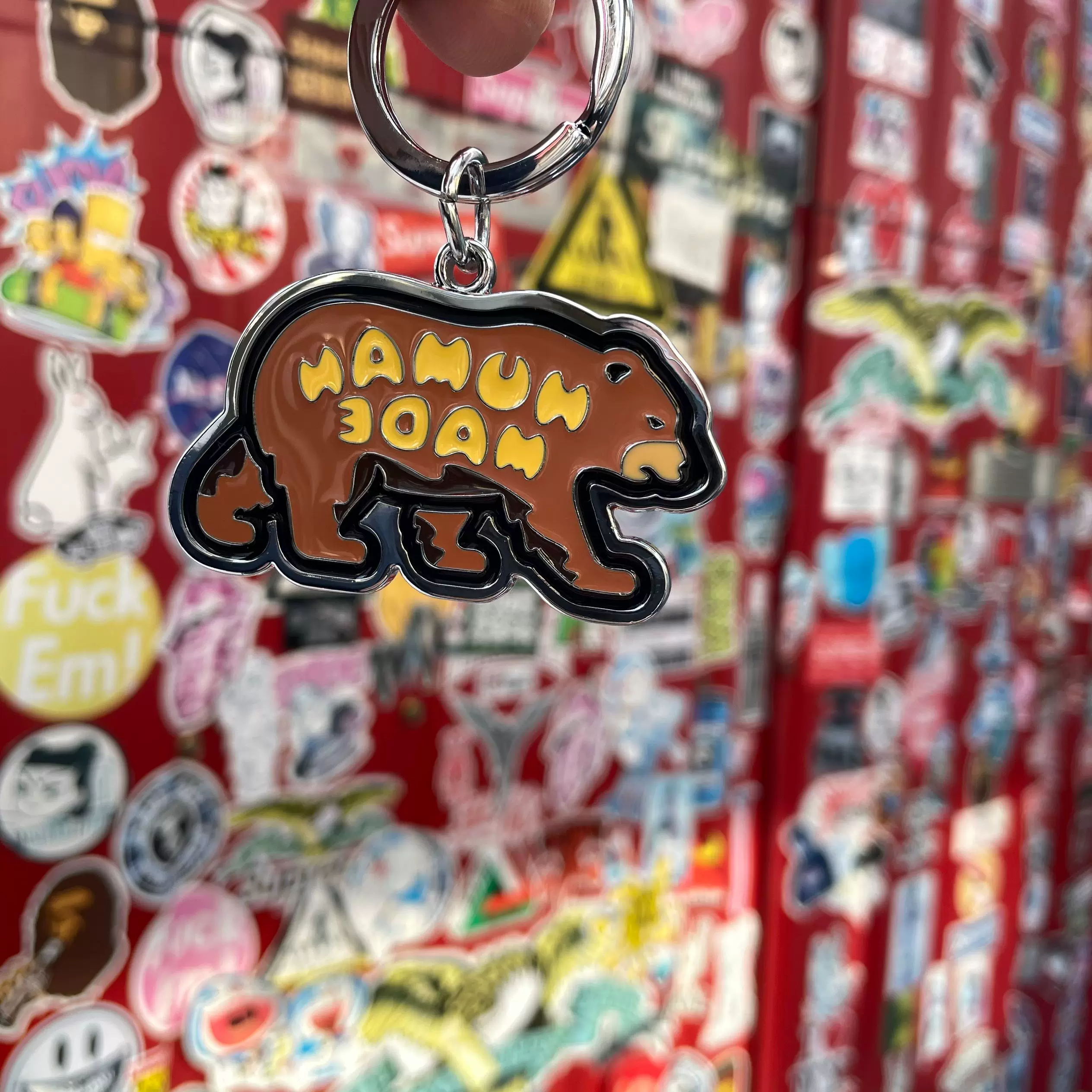 Трендовый бренд HM подвеска/ключ CHARM САПОРО Hokkaido ограниченный коричневый медведь металлический брелок для ключей