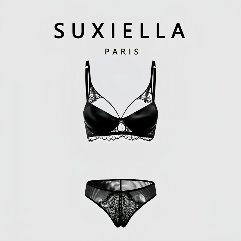French Suxiella Sexy Seamless Intimates for Women, Tempting Small Breasts, Push-Up, Auxiliary Breast Reduction, Anti-Sagging Bra Set French Suxiella Sexy Seamless Intimates for Women, Tempting Small Breasts, Push-Up, Auxiliary Breast Reduction, Anti-Sagging Bra Set