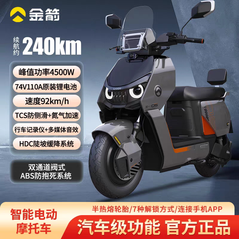 Golden Arrow High-Speed Lithium Electric Motorcycle 74V110Ah 240Km Intelligent Long Range Abs Disc Brake Zero Boundary 900