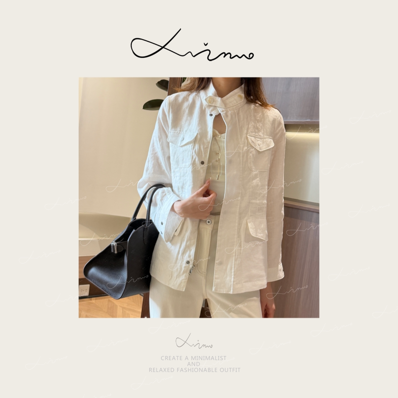 Star Promise 2026 Summer New Minimalist Stand Collar Workwear Old Money Style Sports Casual Jacket 260408 Star Promise 2026 Summer New Minimalist Stand Collar Workwear Old Money Style Sports Casual Jacket 260408