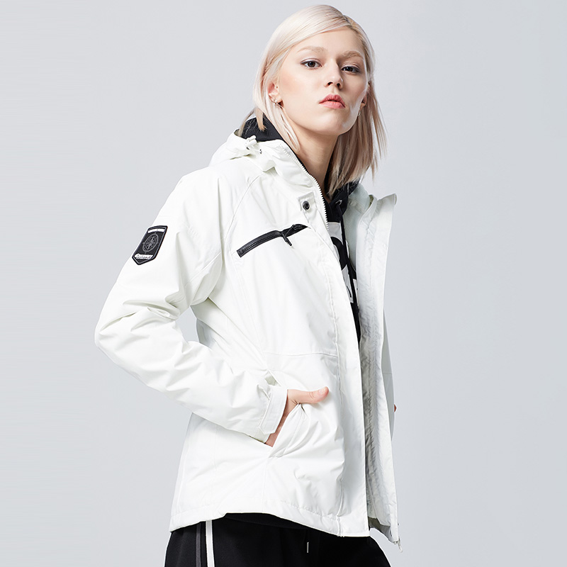 Discovery Autumn winter paragraph Outdoor sub-machine clothes three-in-one male and female couples with velvety thicken thickened two-piece jacket
