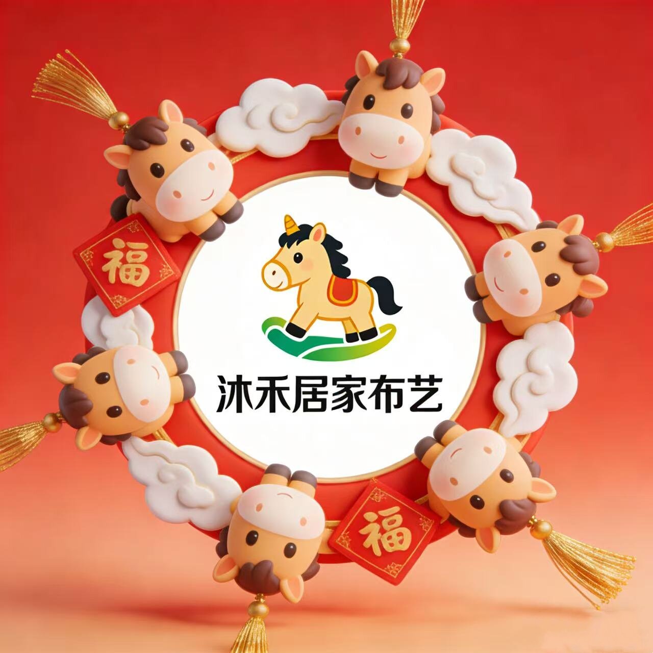 沐禾居家布艺的LOGO