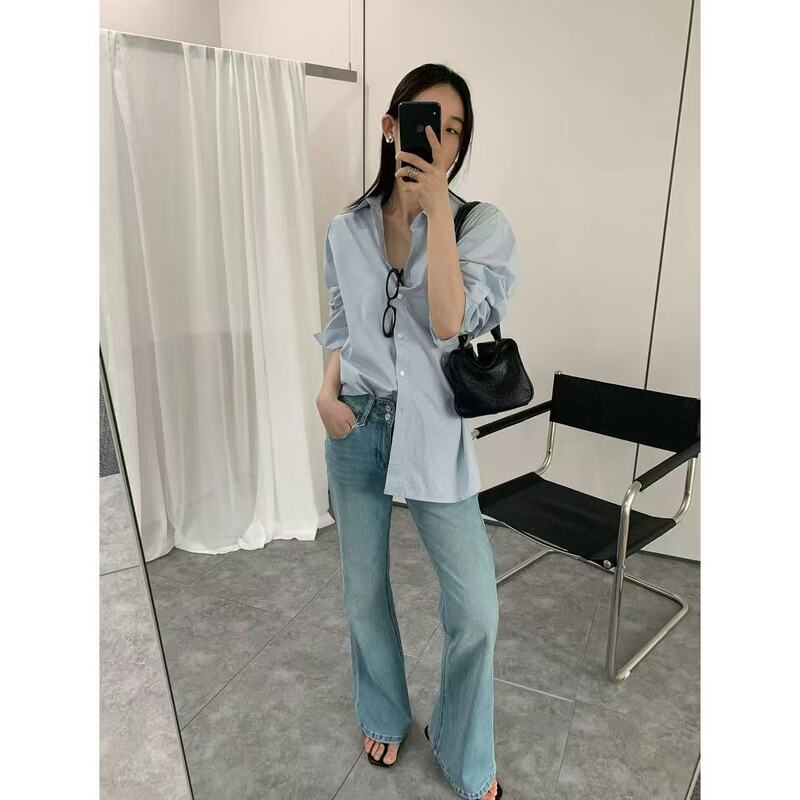 Xibei'Er【Hangzhou But】In Stock, Special Offer 06.03, Women's Flared Denim Pants 50253, Limited Order Quantity