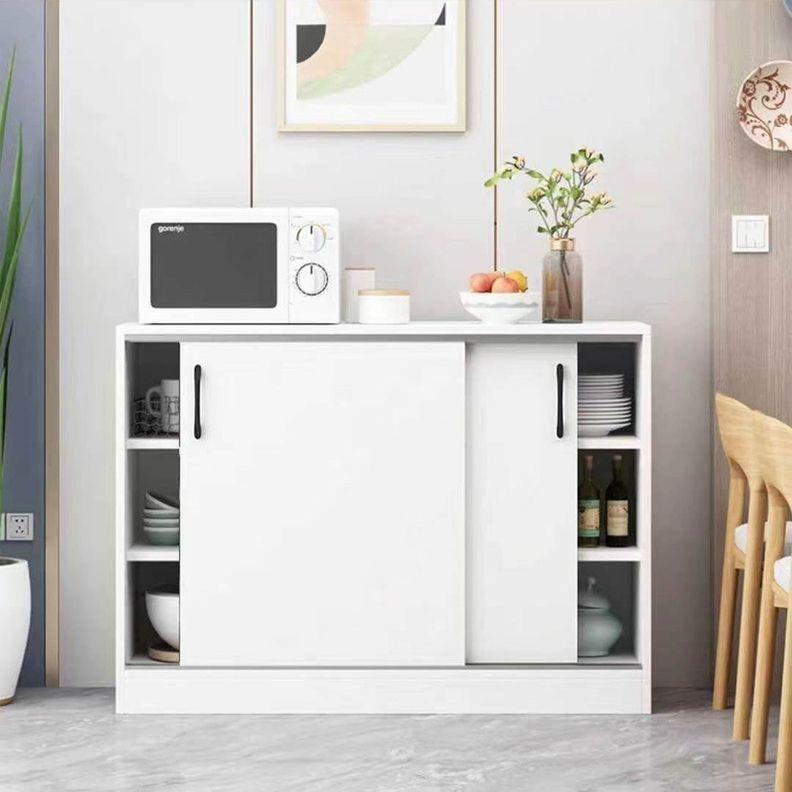 Solid Wood Balcony Storage Cabinet Sideboard Sliding Door Ultra-Thin Storage Cabinet Sliding Door Kitchen Cabinet Sliding Door