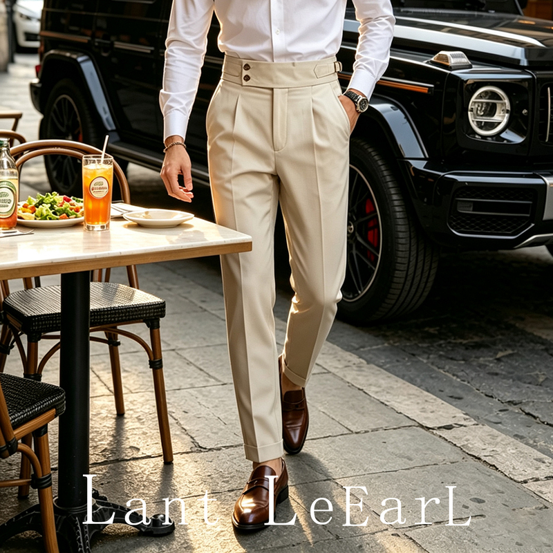 Naples Old Money Style Men's Slim Fit Trendy Business Formal Suit Pants with a High-End Feel Casual Trousers Naples Old Money Style Men's Slim Fit Trendy Business Formal Suit Pants with a High-End Feel Casual Trousers