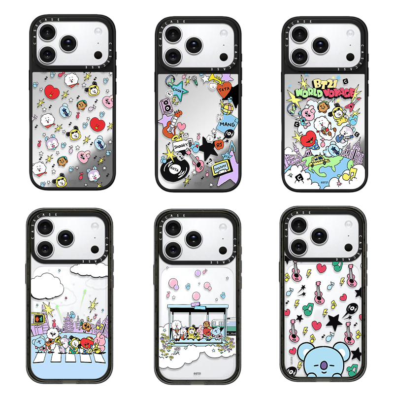 Casechan X Bts Bt21 Small Animal-Themed iPhone Case Suitable for Apple 17 Pro Max, 17 Pro/17/16 Pro Max, Cartoon 18 Pro, Luxury 15 Pro Max Trendy Design