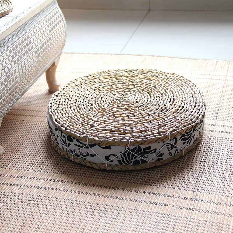 Straw futon thickened tatami chair cushion balcony bay window pastoral round yoga tea ceremony meditation mat meditation mat