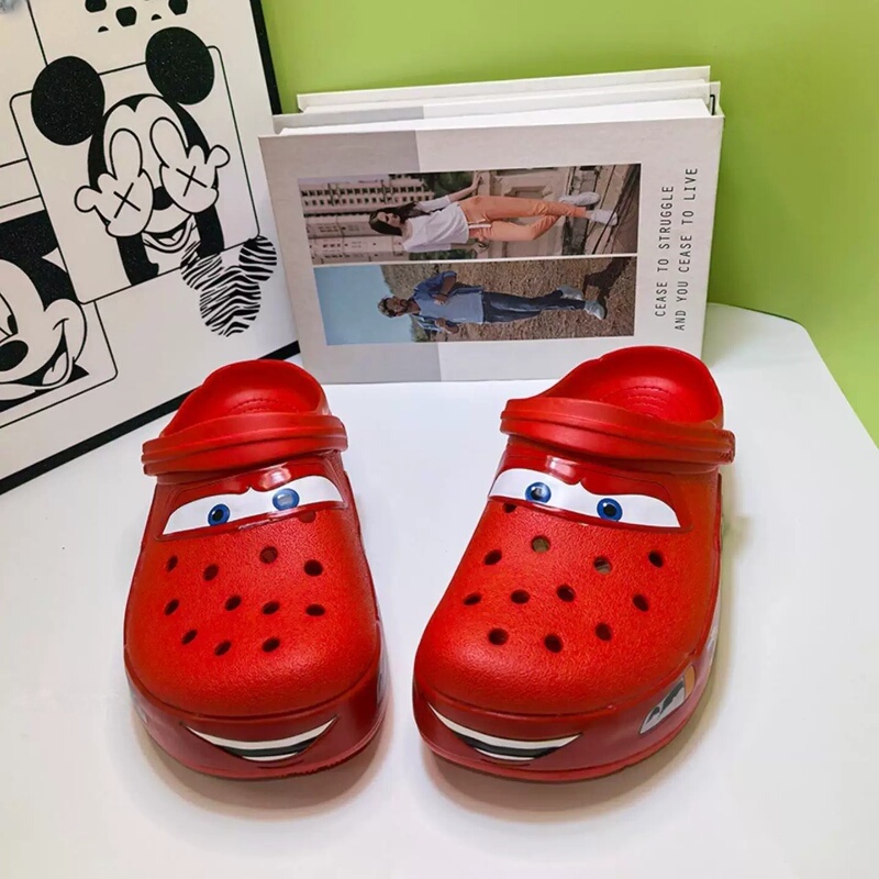 Lightning Mcqueen Crocs 2025 New Model Height-Increasing Non-Slip Closed-Toe Sandals Cars No. 95 Cartoon Slippers Lightning Mcqueen Crocs 2025 New Model Height-Increasing Non-Slip Closed-Toe Sandals Cars No. 95 Cartoon Slippers
