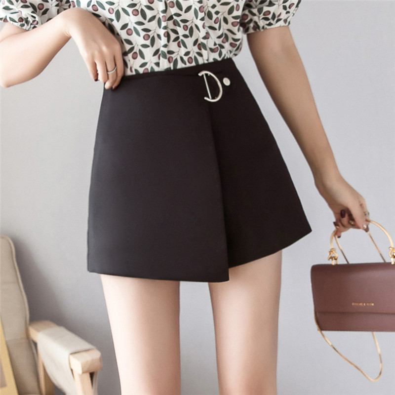 Tide cards 100 lap a pair of shorts skirts 2020 fall new ladies Korean version High waist display slim half body dress ol short skirt