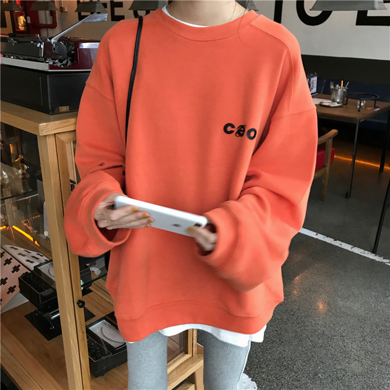 European station warm mid-length sweater women's plus velvet 2022 autumn and winter new loose and thin fashion all-match coat women