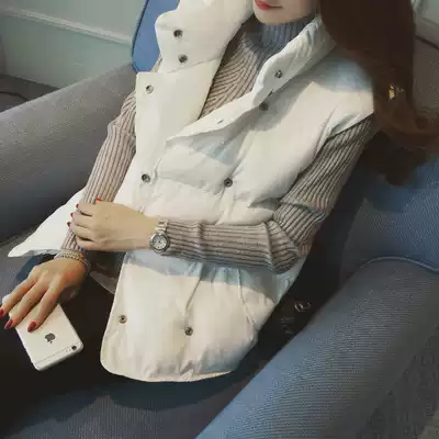 Tide brand down vest women short 2021 autumn and winter new women's Korean version of white duck down casual coat Vest Women