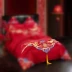 Cờ giường một hôn nhân đồ trang sức cưới lớn giường bông đỏ bảng satin Á hậu thêu 1,8 m chính hãng - Khác