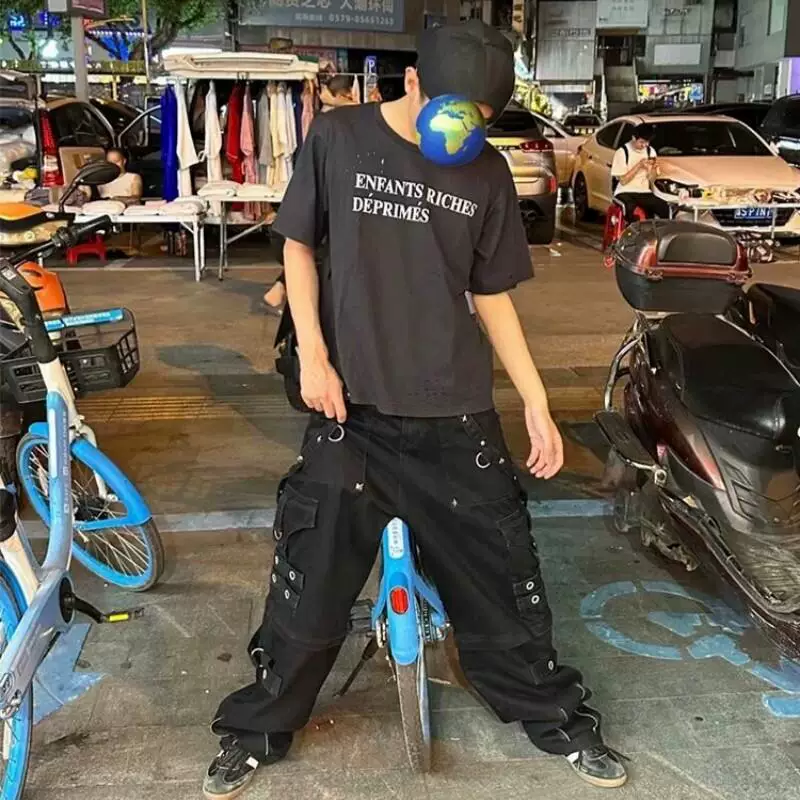 Французская визитная подлинная ERD Америка летом повседневная футболка короткий рукав вымытая старый слоган молодой и меланхоличный богатый второй генерации