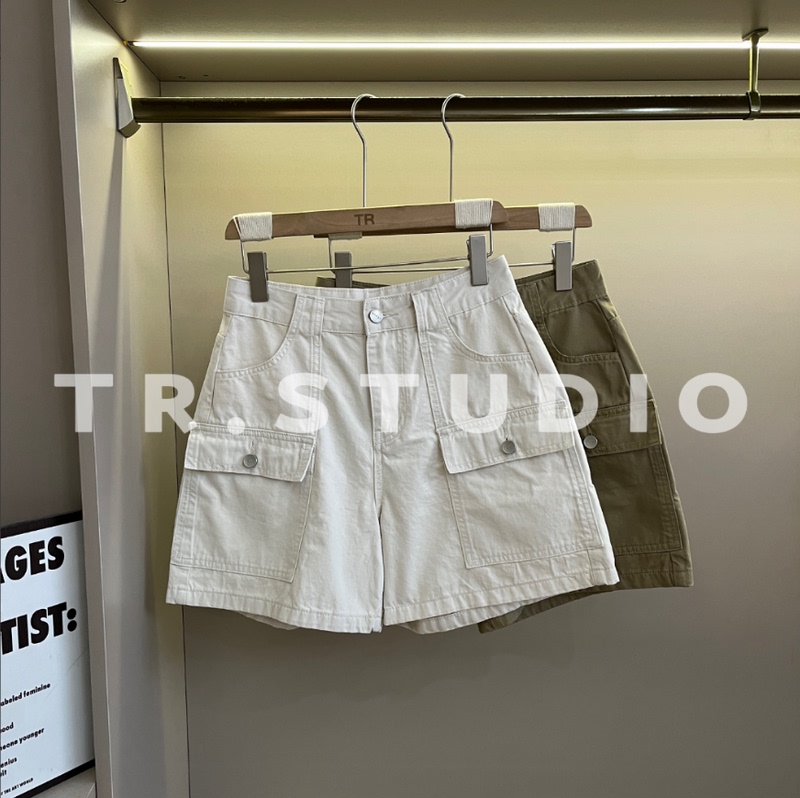 【Ting Er's Careful Selection】 (Ting Er Includes a Belt) Summer Fashion ins Style Workwear Casual Shorts 66285