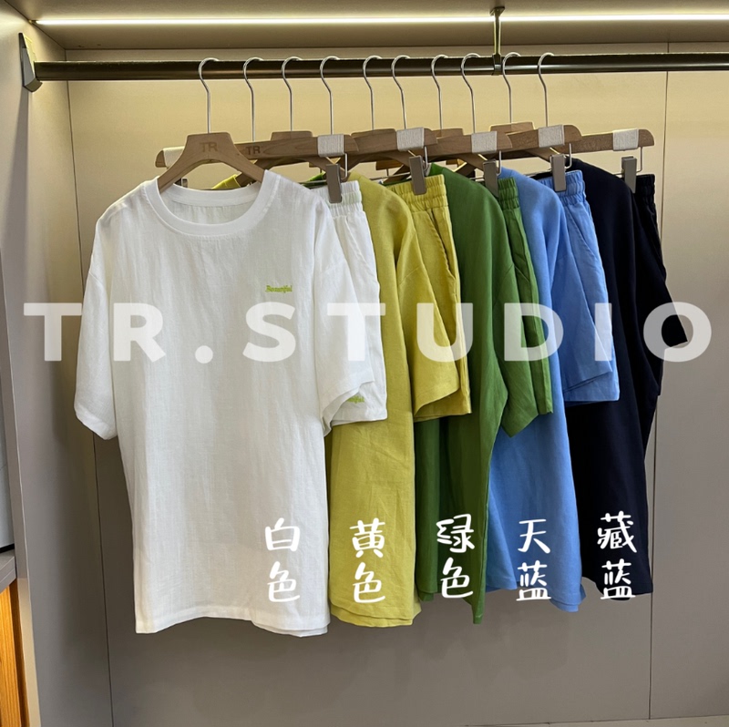 【Ting Er's Careful Selection】High-End New Product Summer Fashion Embroidery Design Shorts Set 29139-1