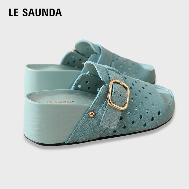 Laersdan Birkenstock-Style Thick-Soled Half-Slipper Women's Sandals, Very Stylish, Summer Non-Slip Open-Toe Flat Beach Outdoor Sandals