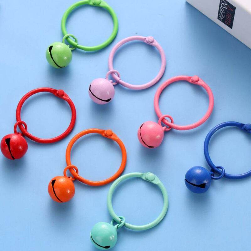 Colorful Painted Key Ring Bell Pendant DIY Creative Keychain Student Backpack Decoration Accessory Small Bell Colorful Painted Key Ring Bell Pendant DIY Creative Keychain Student Backpack Decoration Accessory Small Bell
