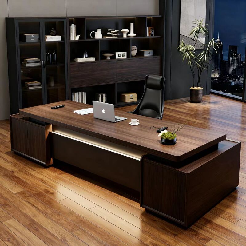 Black Walnut Solid Wood Executive Desk 2026 New Model High-End Office Desk Business Elegant Stylish Ceo Executive Desk
